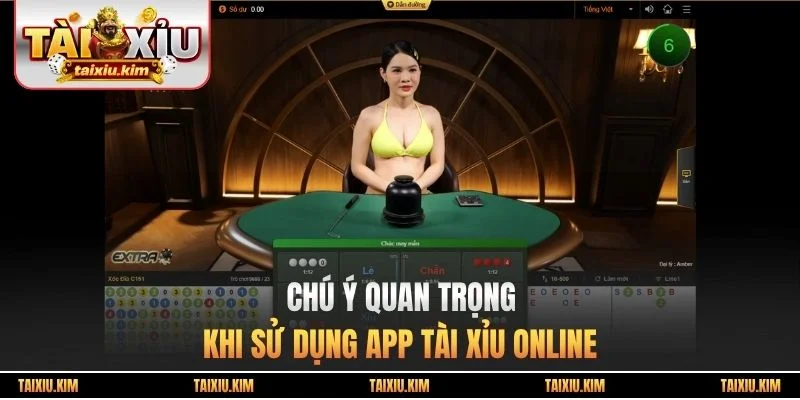 Chú ý quan trọng khi sử dụng app tài xỉu online