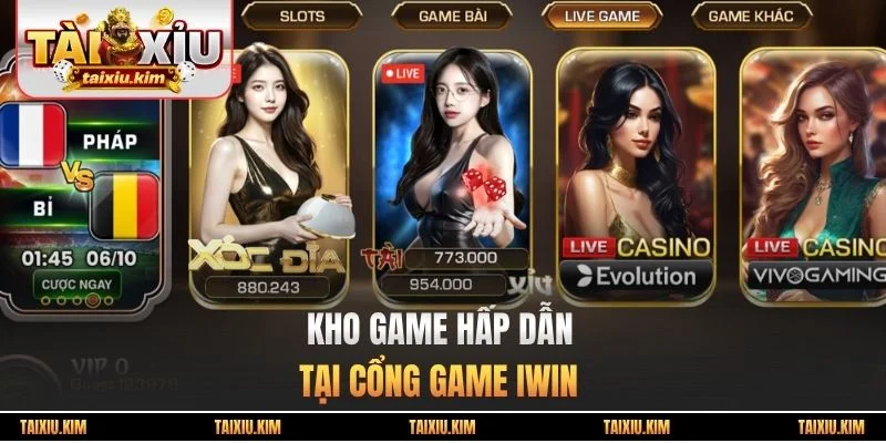 Kho game hấp dẫn tại cổng game Iwin