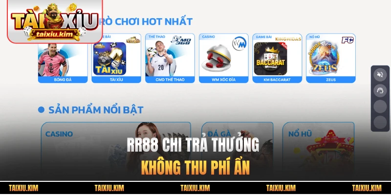 RR88 chi trả thưởng không thu phí ẩn